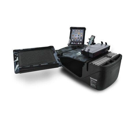 Autoexec Reach Desk Front Seat Urban Camouflage with Printer Stand, X-Grip Phone Mount and iPad/Tablet Mount ReachDesk-03 FS PS Tablet UC